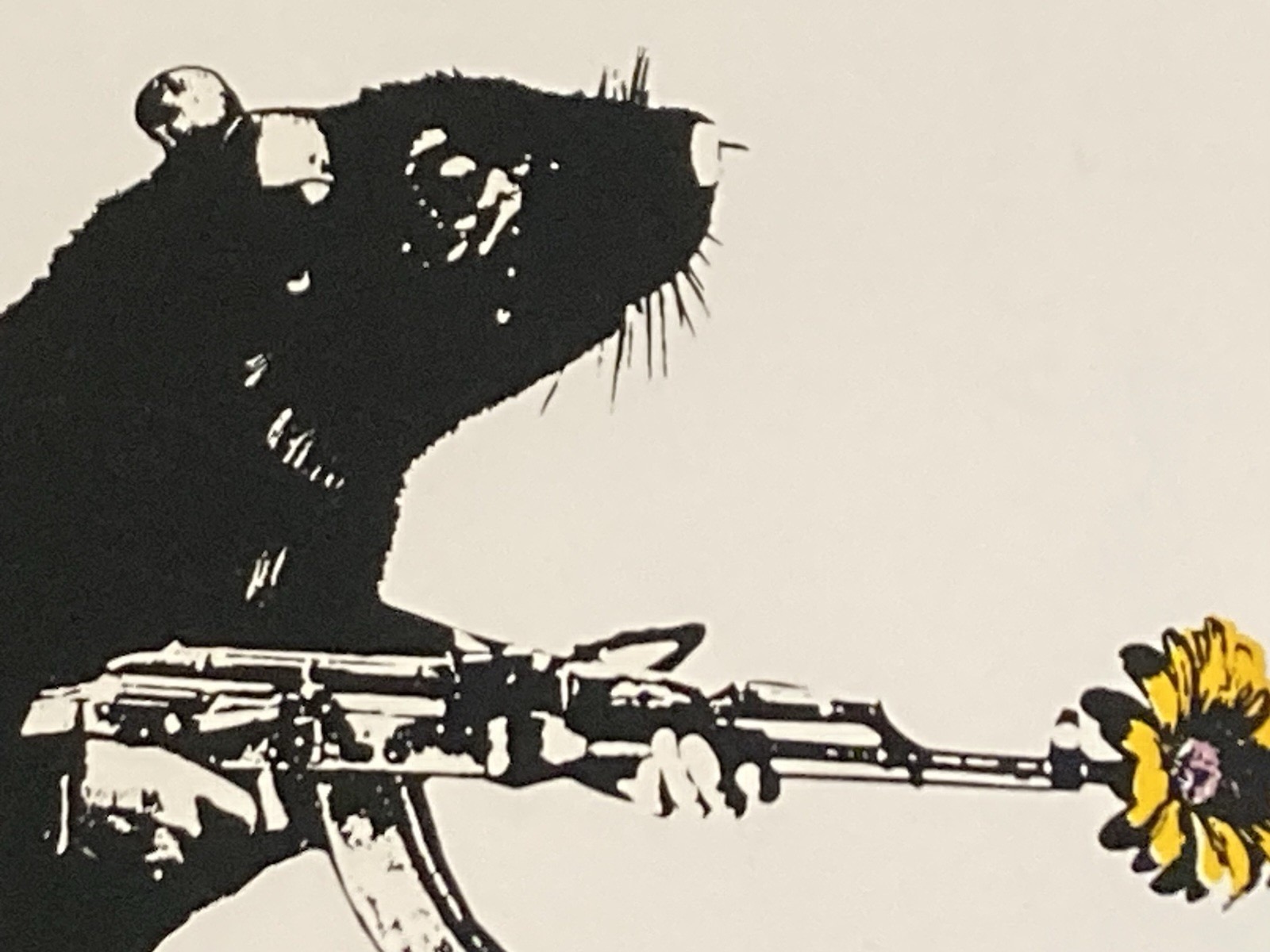 Blek Le Rat - Warrior Yellow - Signed and Numbered Screen Print 