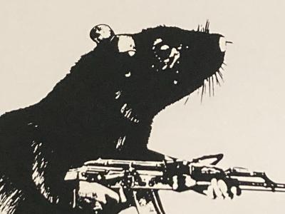 Blek Le Rat - Warrior Yellow  - sérigraphie  signée et  Numérotée 2