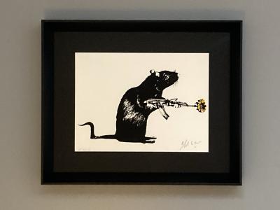 Blek Le Rat - Warrior Yellow  - sérigraphie  signée et  Numérotée 2