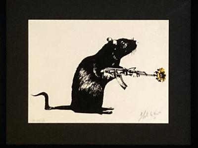 Blek Le Rat - Warrior Yellow  - sérigraphie  signée et  Numérotée 2