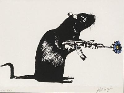 Blek Le Rat - Warrior - sérigraphie  signée et  Numérotée 2