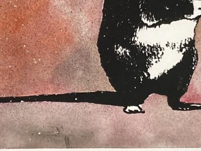 Blek Le Rat - Le Crooner 2026 -  Aquarelle et gouache sur sérigraphie 2