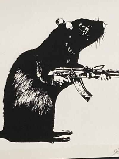 Blek Le Rat - Warrior - sérigraphie  signée et  Numérotée 2