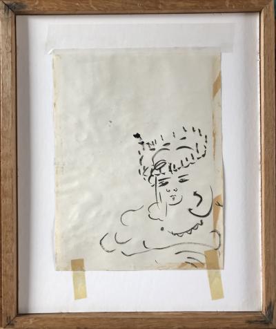 Tonia CARIFFA - Nature morte au paquet de gitanes- Encre et aquarelle signée 2