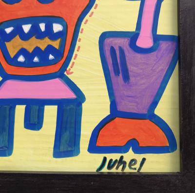 Jean-Luc JUHEL - Composition,2012 - Acrylique,posca et pochoir signée 2