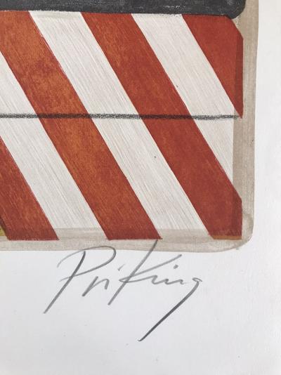 Franz PRIKING - Après l’orage 1972 - Lithographie originale signée 2