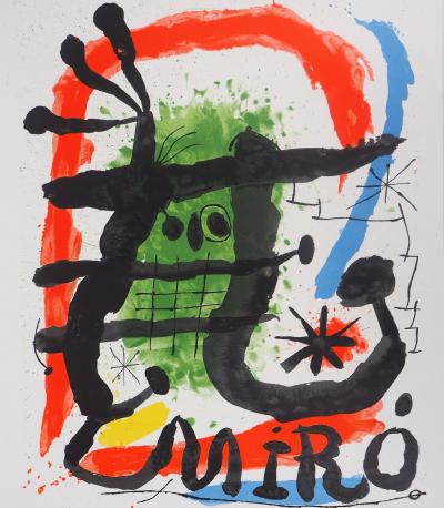 Joan Miró (after) - Green Figure - Lithograph signed in the plate 2