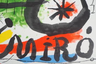 Joan Miró (after) - Green Figure - Lithograph signed in the plate 2