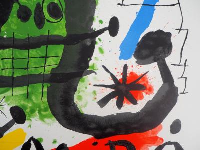 Joan Miró (after) - Green Figure - Lithograph signed in the plate 2