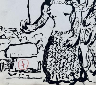 Marc Chagall - The Couple - Original wood engraving - Trial proof 2