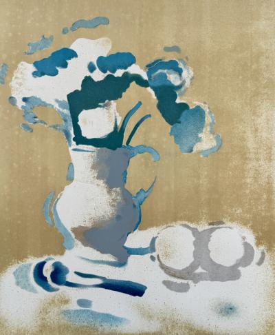 Roland Bierge - Le bouquet de fleurs - Lithographie originale signée numérotée crayon 2