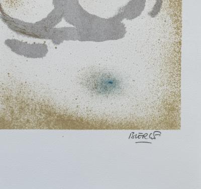 Roland Bierge - Le bouquet de fleurs - Lithographie originale signée numérotée crayon 2