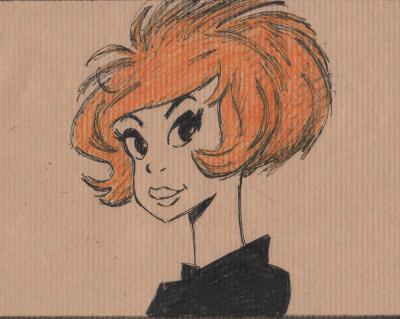 Stéphane Dubois - Natacha hôtesse de l’air - dessin hommage à Walthéry 2