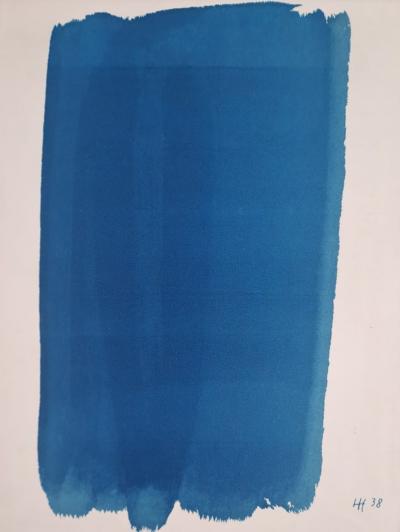 Hans Hartung  - Bleu - Lithographie offset signée et datée 2