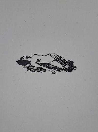 Charles-Emile Egli dit Carlègle - Le dernier sommeil de Thaïs - Bois gravé 2