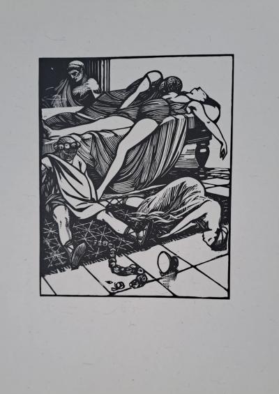 Charles-Emile Egli dit Carlègle - L’orgie funeste  - Bois gravé 2