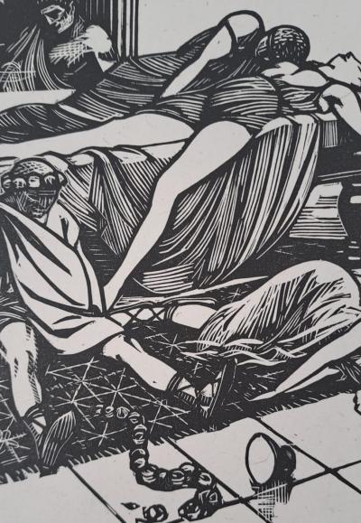 Charles-Emile Egli dit Carlègle - L’orgie funeste  - Bois gravé 2