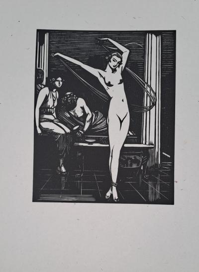 Charles-Emile Egli dit Carlègle - La danseuse aux voiles - Bois gravé 2