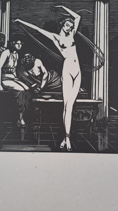 Charles-Emile Egli dit Carlègle - La danseuse aux voiles - Bois gravé 2
