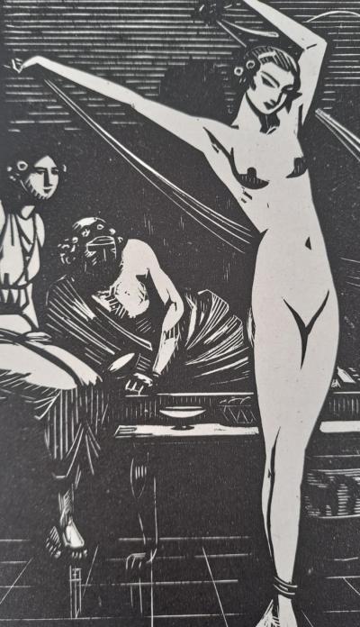 Charles-Emile Egli dit Carlègle - La danseuse aux voiles - Bois gravé 2