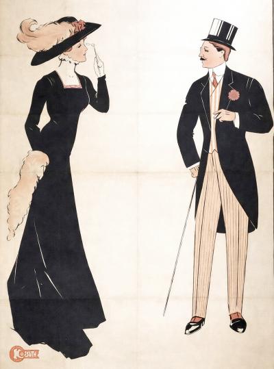 Original Art Nouveau advertising poster, lithograph circa 1905 2