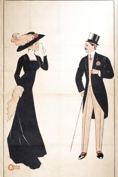 Original Art Nouveau advertising poster, lithograph circa 1905 2