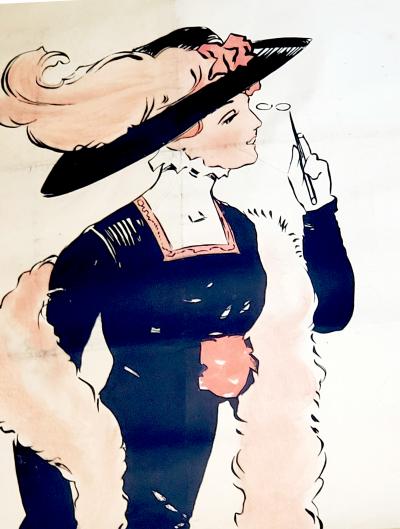 Original Art Nouveau advertising poster, lithograph circa 1905 2