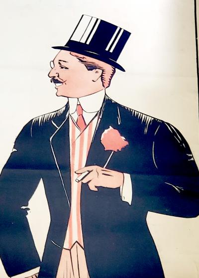 Original Art Nouveau advertising poster, lithograph circa 1905 2