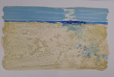 Maurice-Elie Sarthou - La grande plage - Lithographie originale 2