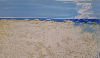 Maurice-Elie Sarthou - La grande plage - Lithographie originale 2