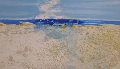 Maurice-Elie Sarthou - La grande plage - Lithographie originale 2