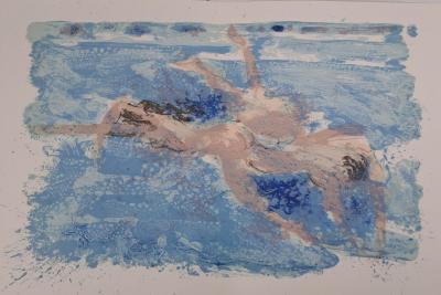 Maurice-Elie Sarthou - Les nageurs - Lithographie originale 2
