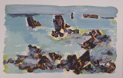Maurice-Elie Sarthou - Les rochers noirs - Lithographie originale 2