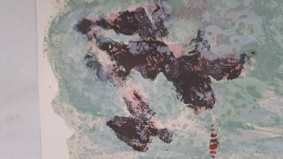 Maurice-Elie Sarthou - Les rochers noirs à l’aube - Lithographie originale 2