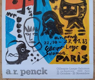 A.R. PENCK - Affiche originale d’exposition - Galerie Gillespie-Laage-Salomon - Paris - 1983 2