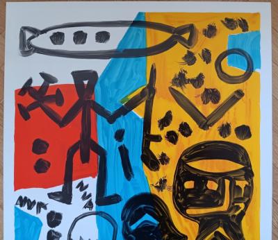 A.R. PENCK - Affiche originale d’exposition - Galerie Gillespie-Laage-Salomon - Paris - 1983 2