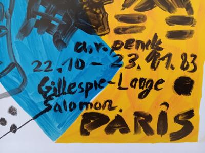 A.R. PENCK - Affiche originale d’exposition - Galerie Gillespie-Laage-Salomon - Paris - 1983 2