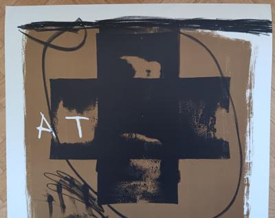 Antoni TAPIES  -  Affiche originale d’exposition signée signé à la main - Art 6’75 basel 2