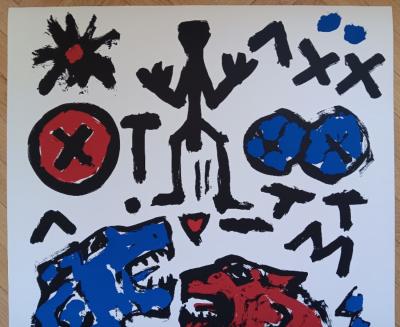 A.R. PENCK - Affiche originale d’exposition - Amsterdam - 1989 2