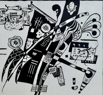 Wassily Kandinsky - Composition - Woodcut signed in the plate 2