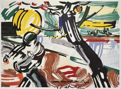 Roy Lichtenstein - Le semeur - Lithographie offset signée dans la planche - 1985 2