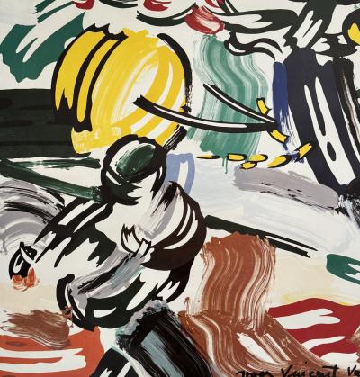 Roy Lichtenstein - Le semeur - Lithographie offset signée dans la planche - 1985 2