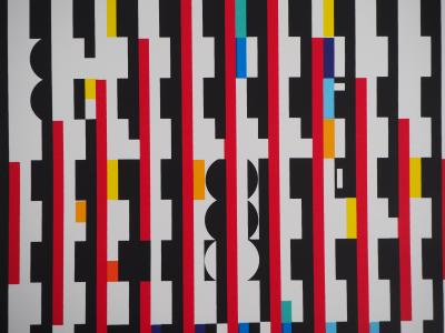 Yaacov AGAM: Kinetic Composition - Original Screen Print 2