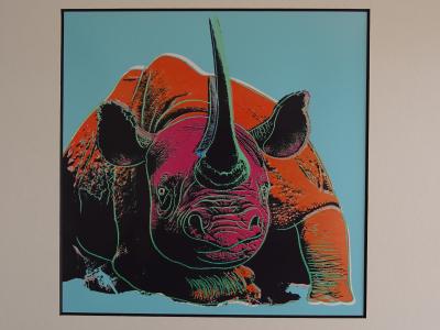 Andy Warhol - Rhino , from Endangered Species -  1987, serigrahy 2