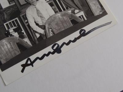 Andy Warhol, photograph postcard-  hand signed 2