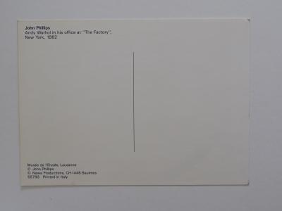 Andy Warhol, photograph postcard-  hand signed 2