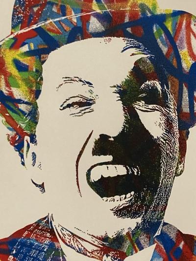 Mr Brainwash : Charlie Chaplin -  sérigraphie encadrée Signée - 2015 2