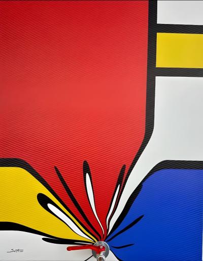 Santicri - Essence, Mondrian II - Technique mixte sur toile 2