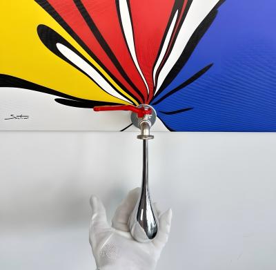 Santicri - Essence, Mondrian II - Technique mixte sur toile 2