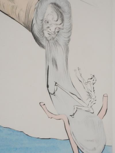 Salvador Dali - Freud à la tête d’escargot, 1974 - Gravure et pochoir originale signée 2